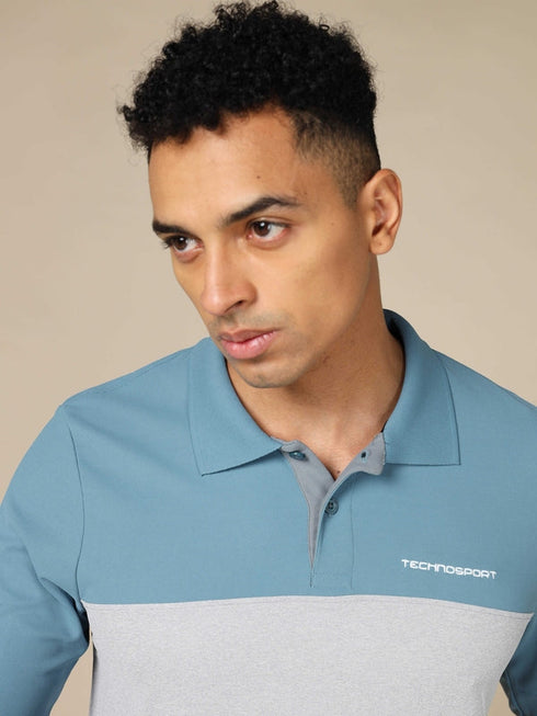 Men Solid Slim Fit Polo T-shirt with MATPIQ