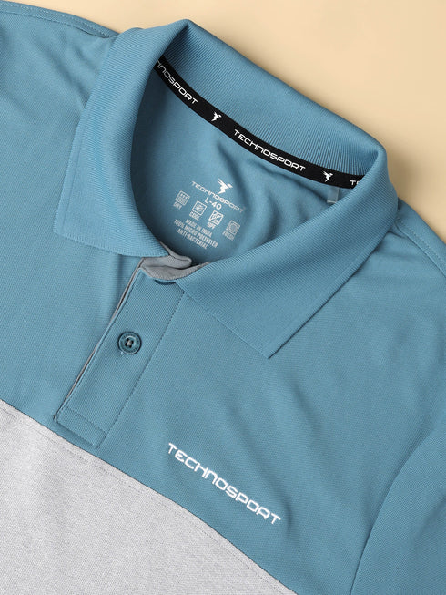 Men Solid Slim Fit Polo T-shirt with MATPIQ