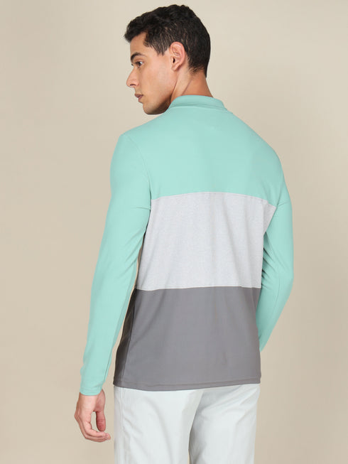 Men Solid Slim Fit Polo T-shirt with MATPIQ
