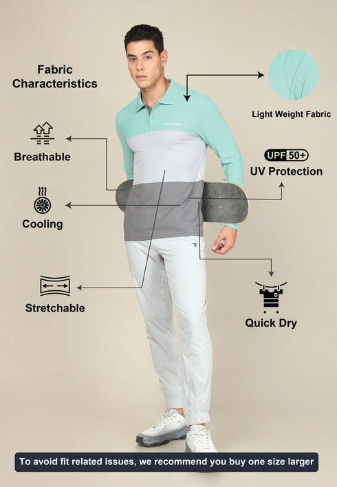 Men Solid Slim Fit Polo T-shirt with MATPIQ