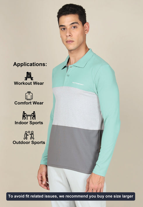 Men Solid Slim Fit Polo T-shirt with MATPIQ