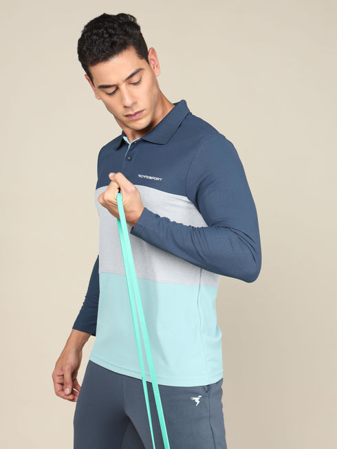 Men Solid Slim Fit Polo T-shirt with MATPIQ
