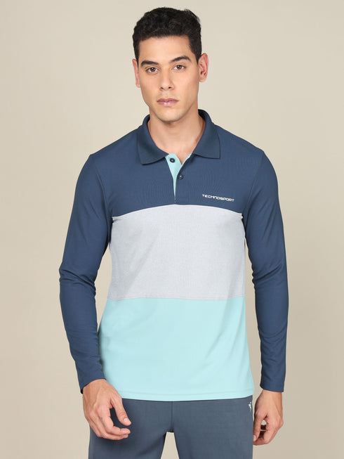 Men Solid Slim Fit Polo T-shirt with MATPIQ
