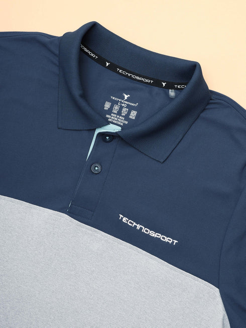 Men Solid Slim Fit Polo T-shirt with MATPIQ