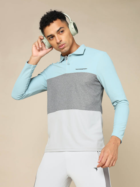 Men Solid Slim Fit Polo T-shirt with MATPIQ