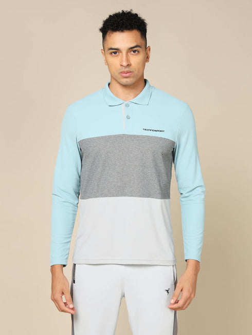 Men Solid Slim Fit Polo T-shirt with MATPIQ