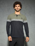 Men Colorblock Slim Fit Polo T-shirt with MATPIQ
