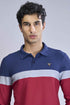 Men Colorblock Slim Fit Polo T-shirt with MATPIQ