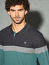 Men Colorblock Slim Fit Polo T-shirt with MATPIQ