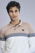 Men Colorblock Slim Fit Polo T-shirt with MATPIQ