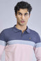 Men Colorblock Slim Fit Polo T-shirt with MATPIQ