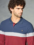 Men Colorblock Slim Fit Polo T-shirt with MATPIQ