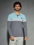 Men Colorblock Slim Fit Polo T-shirt with MATPIQ