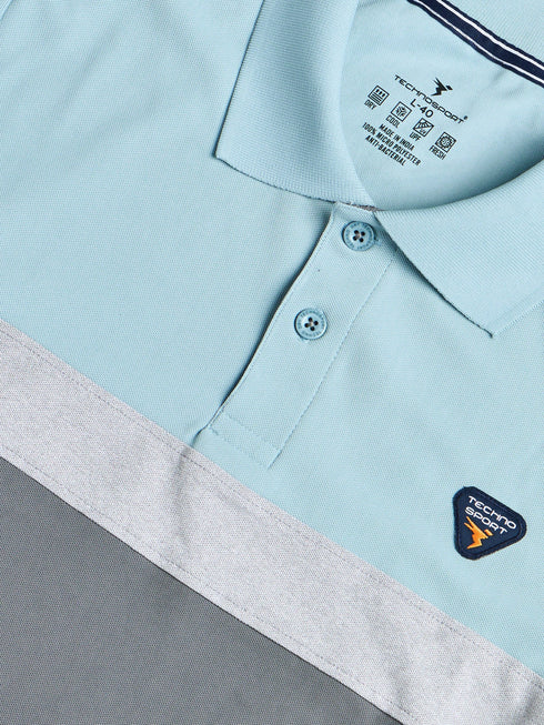 Men Colorblock Slim Fit Polo T-shirt with MATPIQ