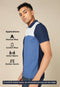 Men Colorblock Slim Fit Polo T-shirt with TECHNO COOL+