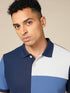 Men Colorblock Slim Fit Polo T-shirt with TECHNO COOL+