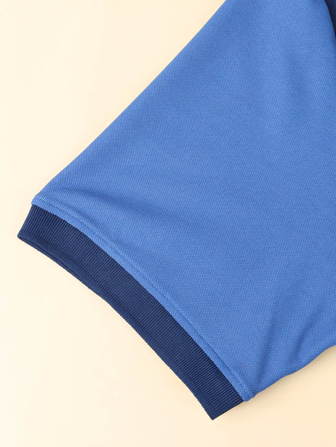 Men Colorblock Slim Fit Polo T-shirt with TECHNO COOL+