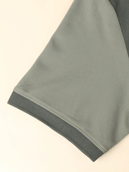 Men Colorblock Slim Fit Polo T-shirt with TECHNO COOL+