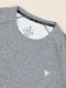 Men Melange Slim Fit Crew Neck T-shirt with MELANGE