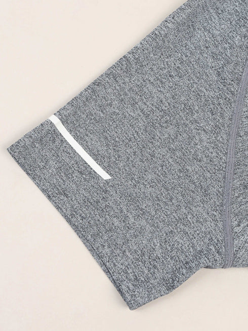 Men Melange Slim Fit Crew Neck T-shirt with MELANGE