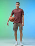 Men Melange Slim Fit Crew Neck T-shirt with MELANGE