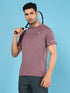 Men Melange Slim Fit Crew Neck T-shirt with MELANGE