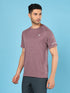 Men Melange Slim Fit Crew Neck T-shirt with MELANGE