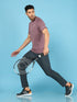 Men Melange Slim Fit Crew Neck T-shirt with MELANGE