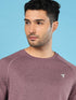 Men Melange Slim Fit Crew Neck T-shirt with MELANGE