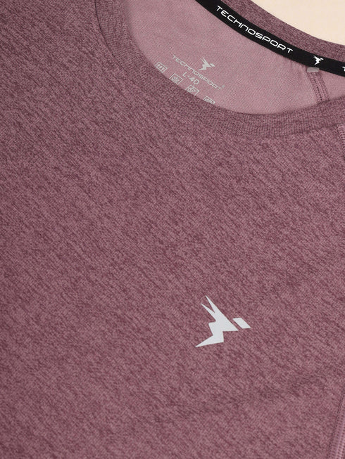 Men Melange Slim Fit Crew Neck T-shirt with MELANGE