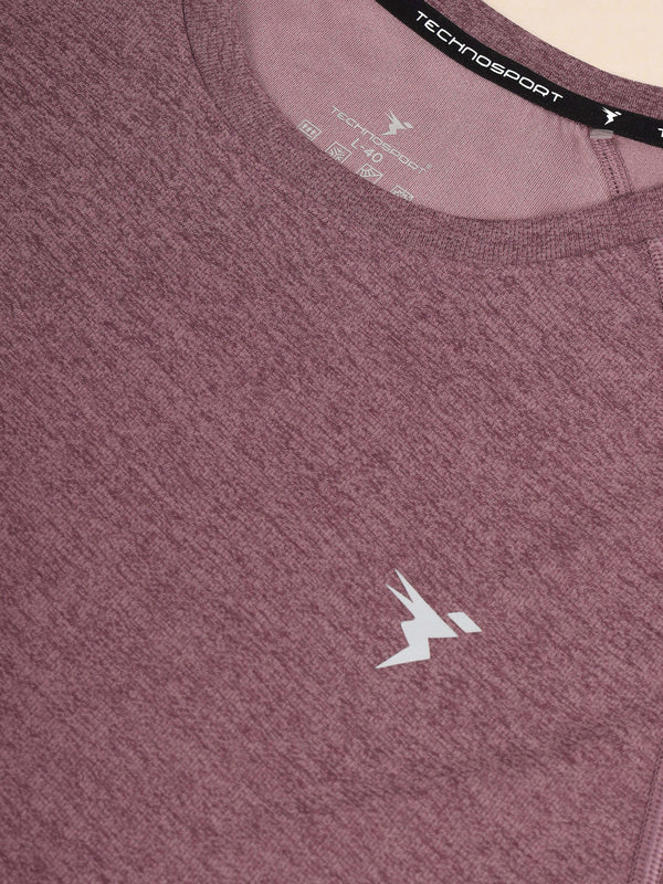 Men Melange Slim Fit Crew Neck T-shirt with MELANGE