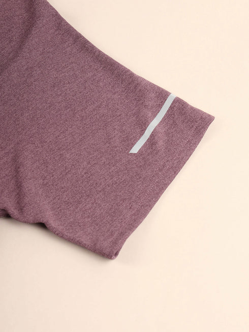 Men Melange Slim Fit Crew Neck T-shirt with MELANGE