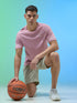 Men Melange Slim Fit Crew Neck T-shirt with MELANGE
