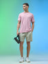 Men Melange Slim Fit Crew Neck T-shirt with MELANGE