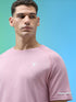 Men Melange Slim Fit Crew Neck T-shirt with MELANGE