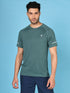 Men Melange Slim Fit Crew Neck T-shirt with MELANGE