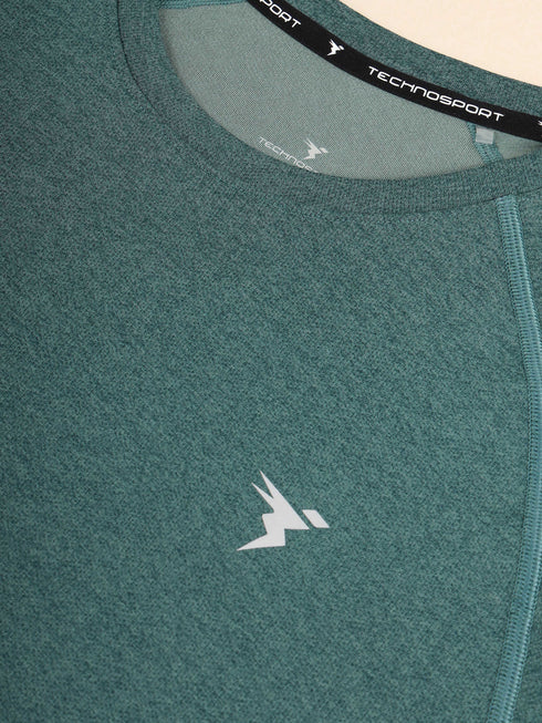 Men Melange Slim Fit Crew Neck T-shirt with MELANGE