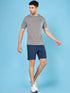 Men Melange Slim Fit Crew Neck T-shirt with MELANGE