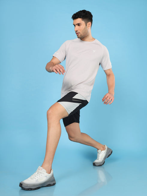 Men Melange Slim Fit Crew Neck T-shirt with MELANGE