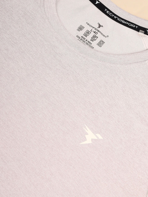 Men Melange Slim Fit Crew Neck T-shirt with MELANGE