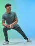 Men Melange Slim Fit Crew Neck T-shirt with MELANGE