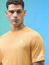 Men Melange Slim Fit Crew Neck T-shirt with MELANGE