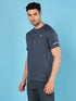 Men Melange Slim Fit Crew Neck T-shirt with MELANGE