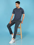 Men Melange Slim Fit Crew Neck T-shirt with MELANGE