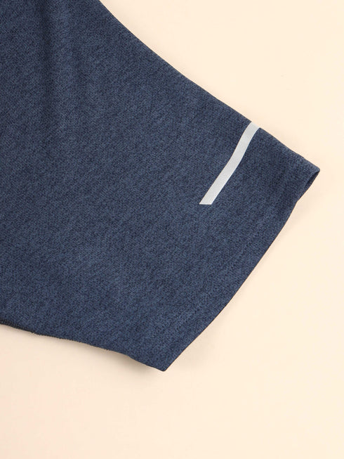 Men Melange Slim Fit Crew Neck T-shirt with MELANGE