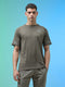 Men Melange Slim Fit Crew Neck T-shirt with MELANGE