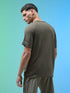 Men Melange Slim Fit Crew Neck T-shirt with MELANGE