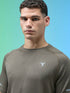 Men Melange Slim Fit Crew Neck T-shirt with MELANGE