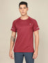 Men Melange Slim Fit Crew Neck T-shirt with MELANGE