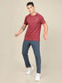 Men Melange Slim Fit Crew Neck T-shirt with MELANGE